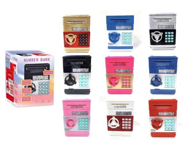 Pokladnička sejf s kódem a světelnými a zvukovými efekty