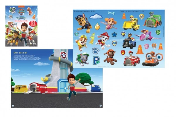 Levně Samolepková knížka TLAPKOVÁ PATROLA (PAW PATROL) 21,5 × 27,5 cm