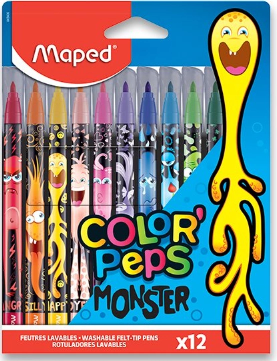 Levně Maped 5400 Dětské fixy Color'Peps Monster 12 ks