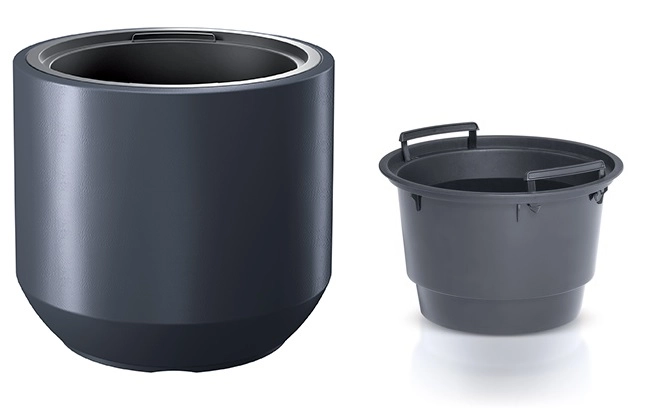 Prosperplast Květináč s vkladem HEOS 39 cm antracit