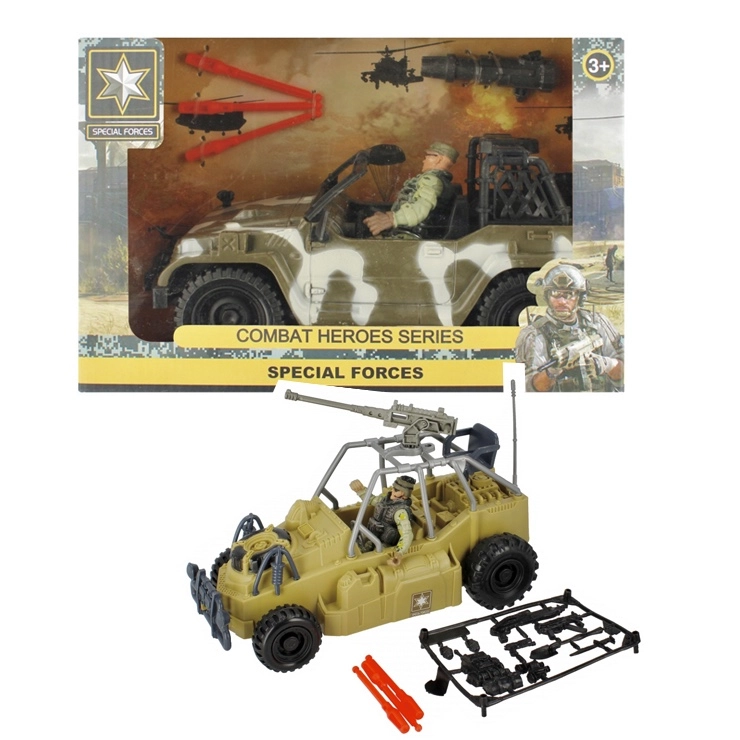 Vojenské terénní auto s doplňky pro speciální operace