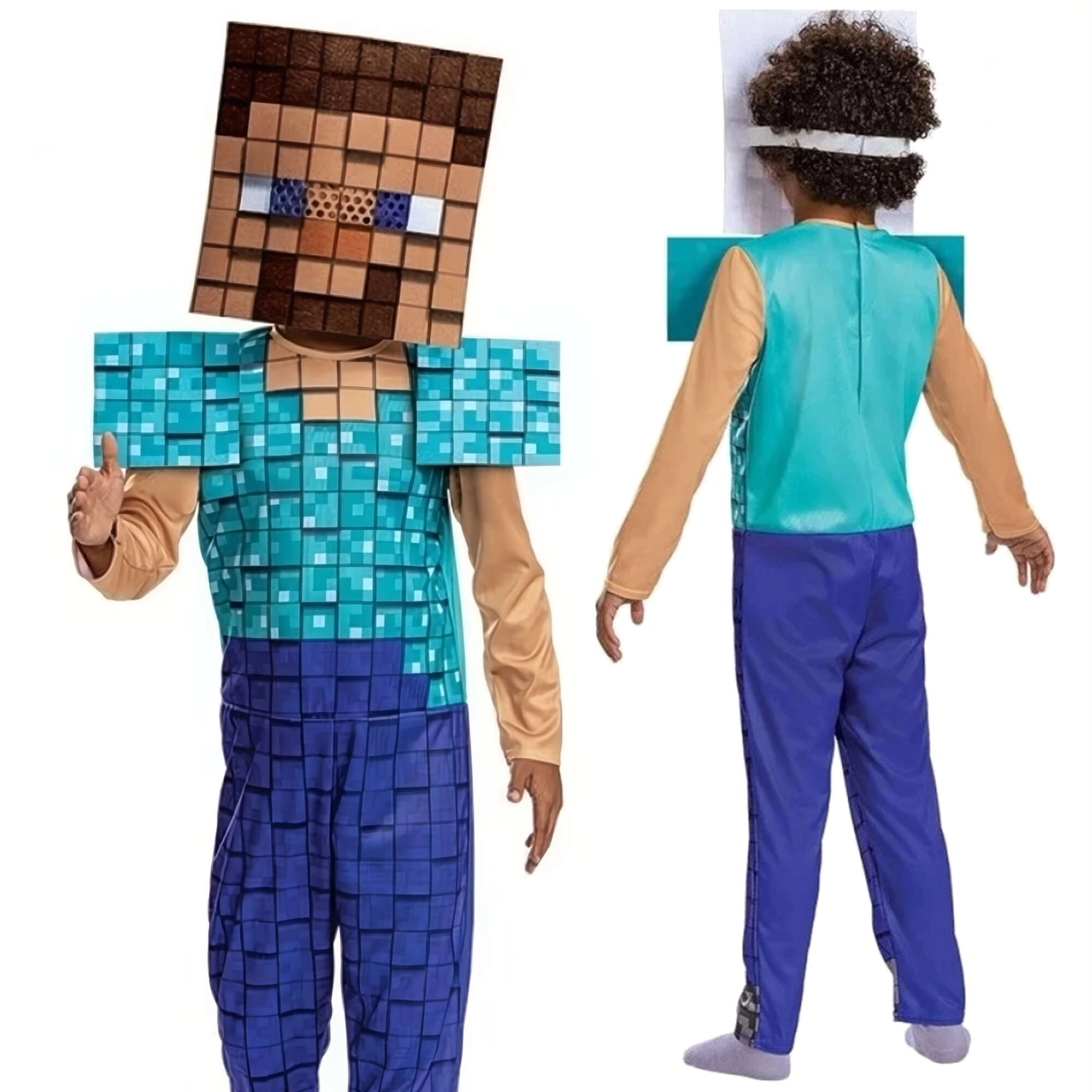 Dětský kostým STEVE z Minecraftu 109–126 cm (4–6 let)