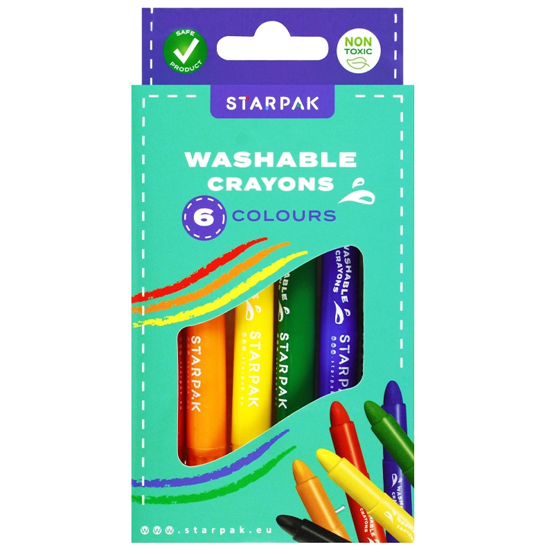 Zmývatelné voskovky – sada 6 kusů