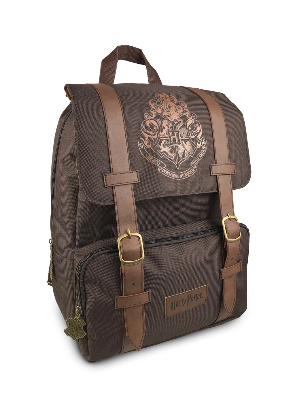 Curerůžová batoh Harry Potter Erb Bradavice Hogwarts hnědá polyester 91794