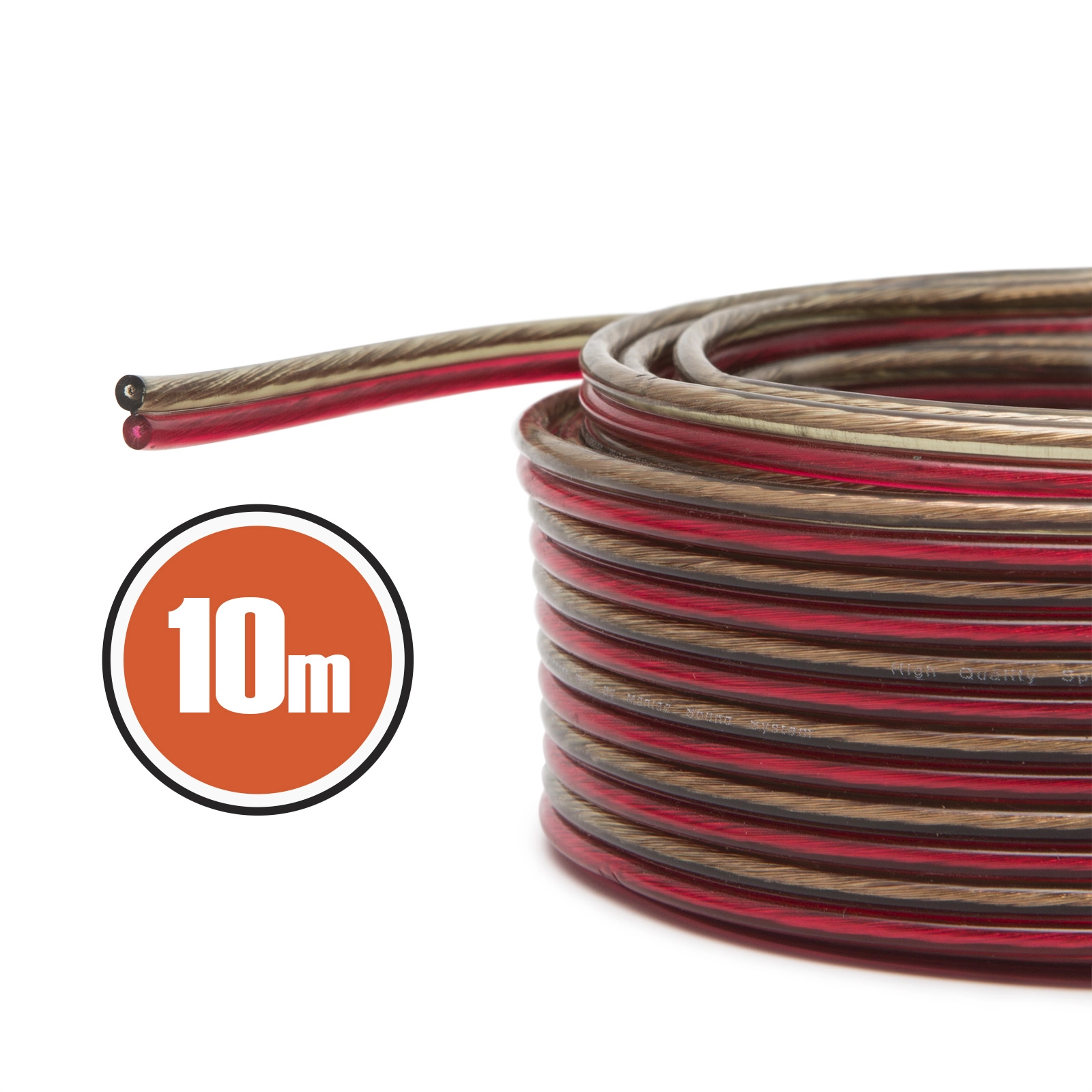 Reproduktorový kabel 2 × 1,0 mm², 10 m