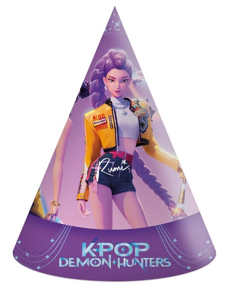 Papírové narozeninové čepičky K-Pop Demon Hunters