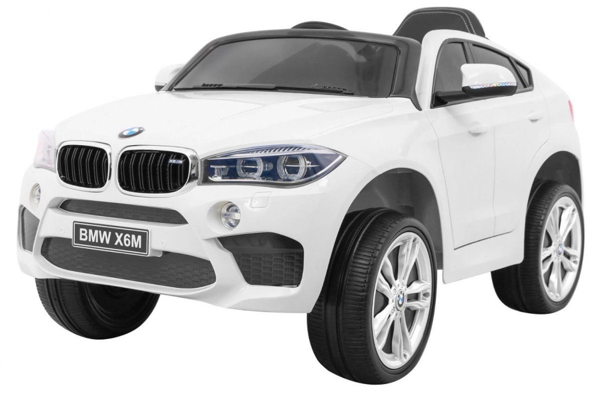 Levně Elektrické odrážedlo BMW X6 M pro děti, bílé, s dálkovým ovládáním