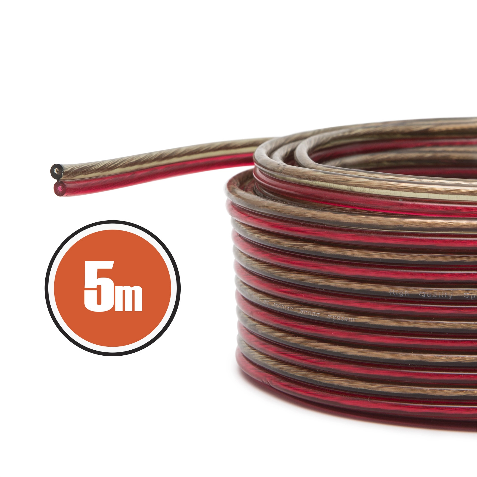 Reproduktorový kabel 2× 0,50 mm², 5 m