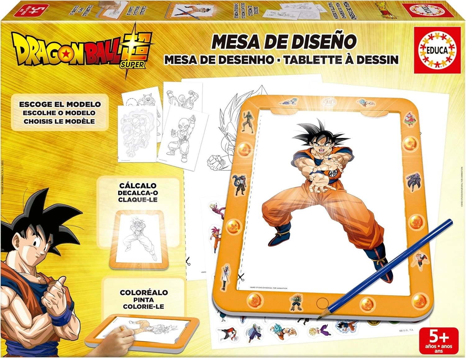 Levně Kreativní sada se svíticí podložkou DRAGON BALL EDUCA