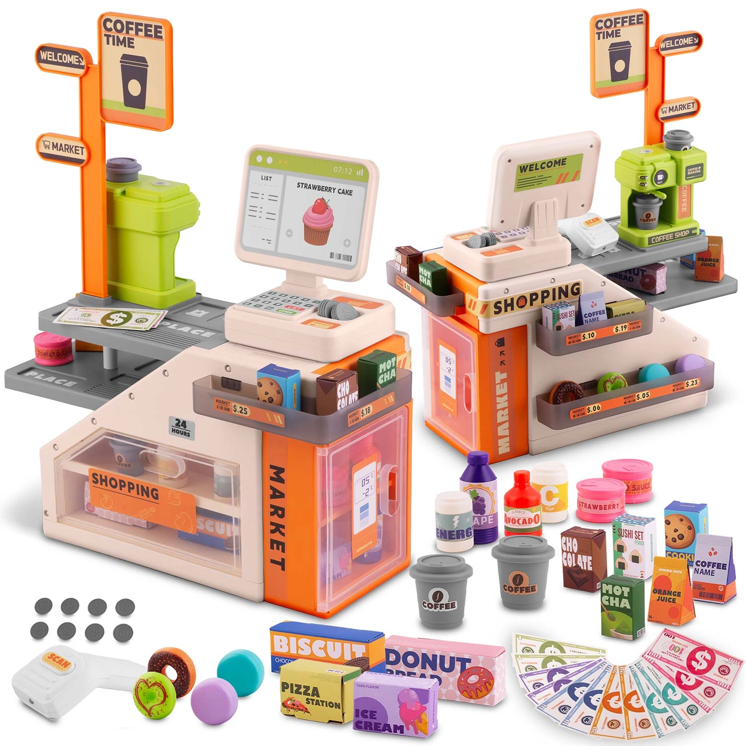 Levně Interaktivní pokladna s kavárnou RICOKIDS RK-822