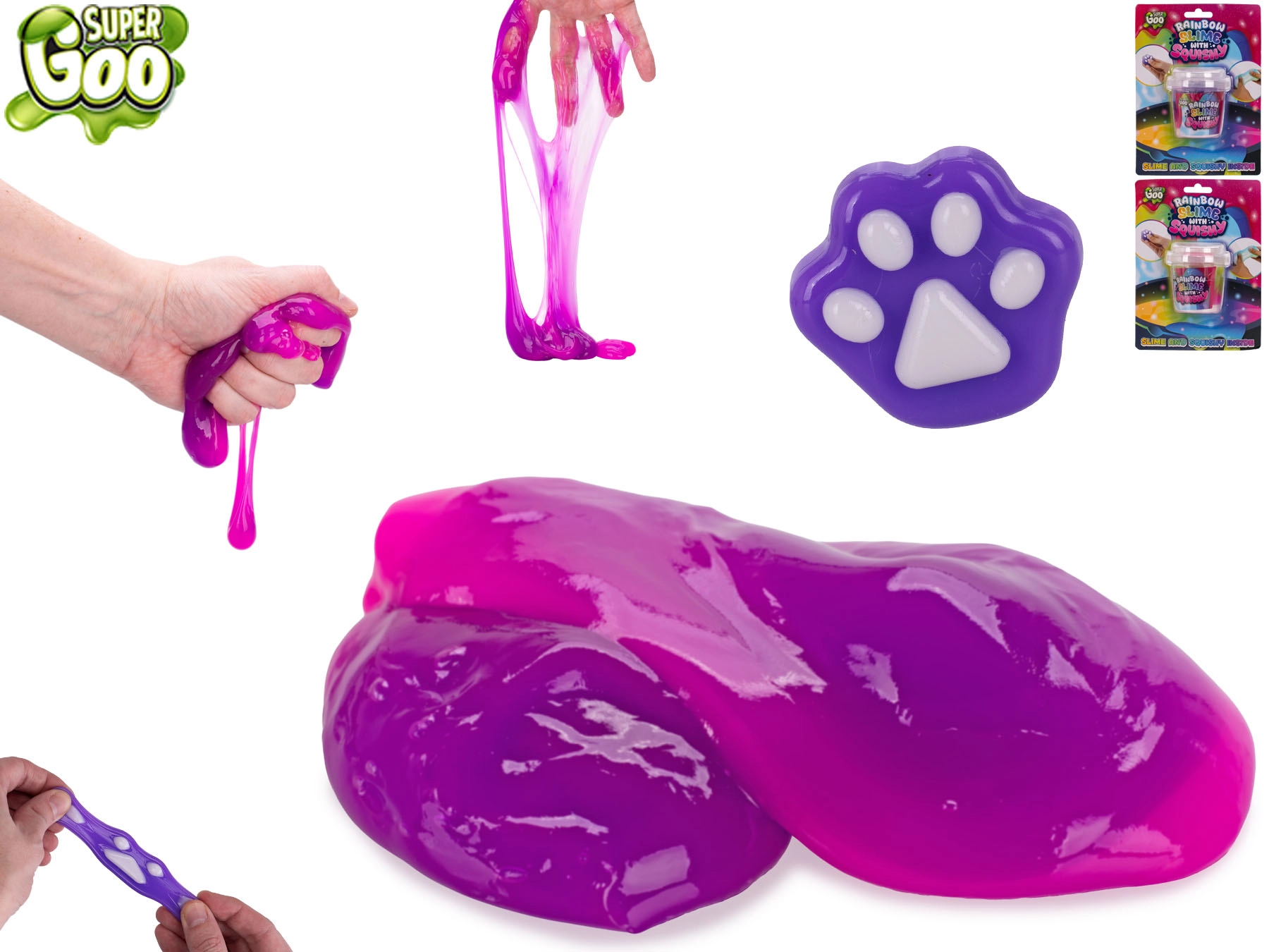 Super Goo duhová modelína se strečovou hračkou