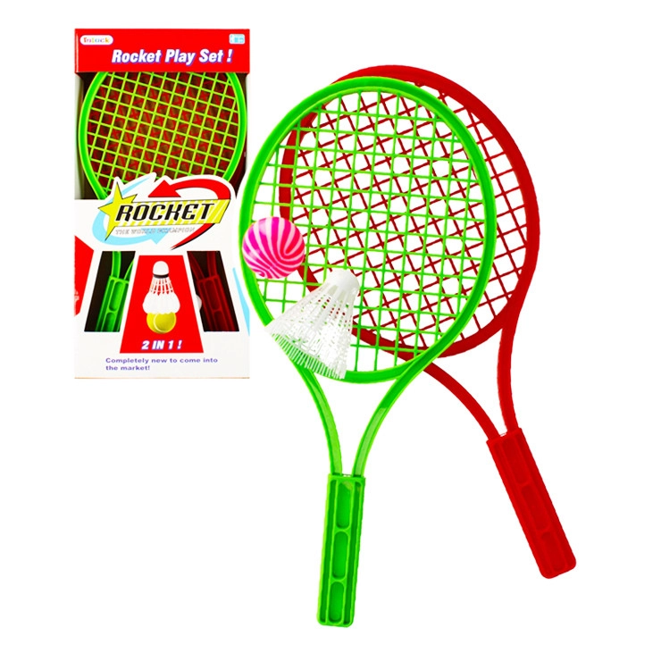 Sada barevných raket s košíčkem a míčkem pro děti
