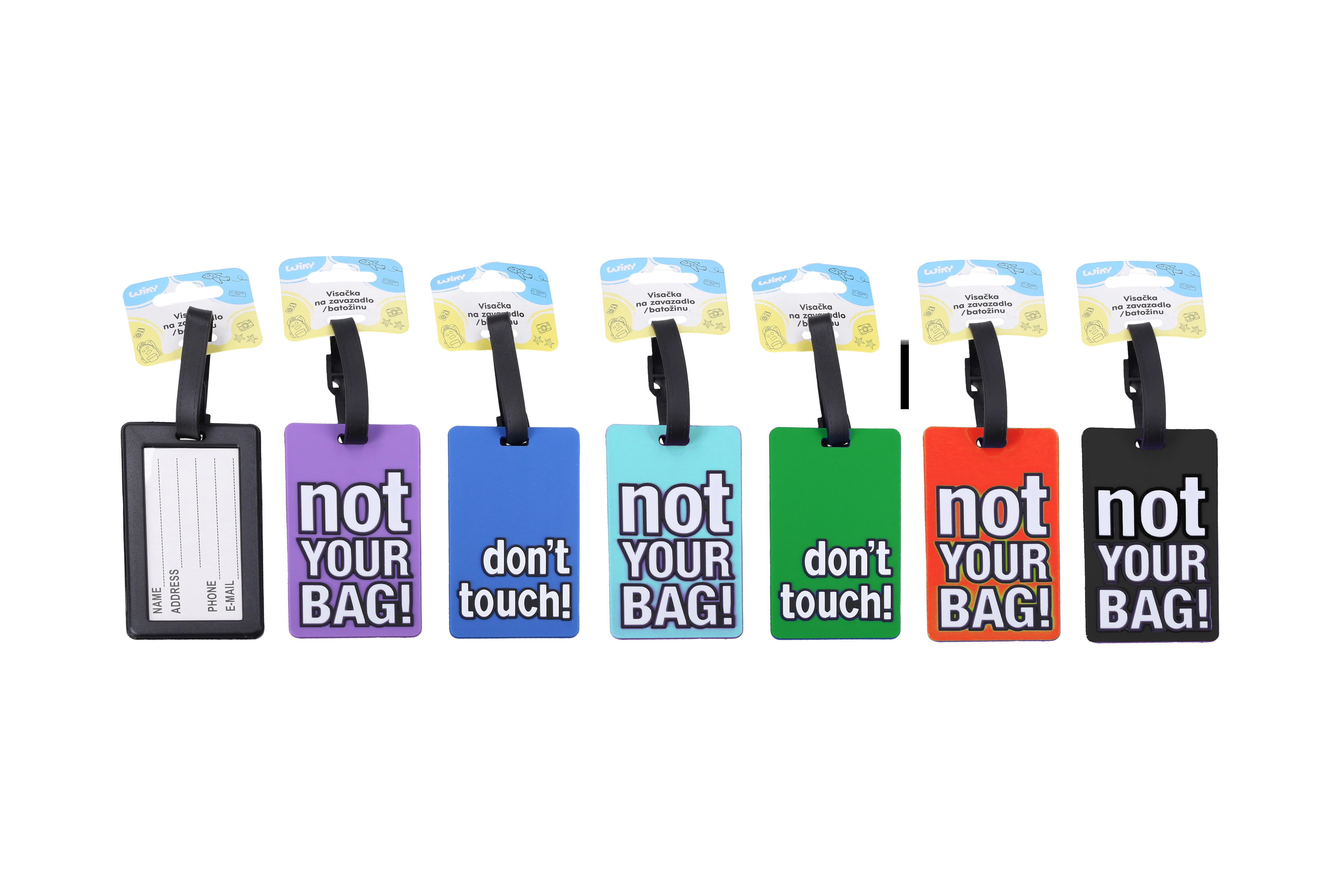 visačka na zavazadlo 10,3 × 6,5 cm – mix barev