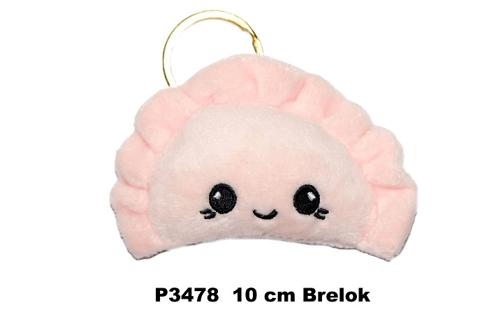 Brelok pieróg růžový 10 cm