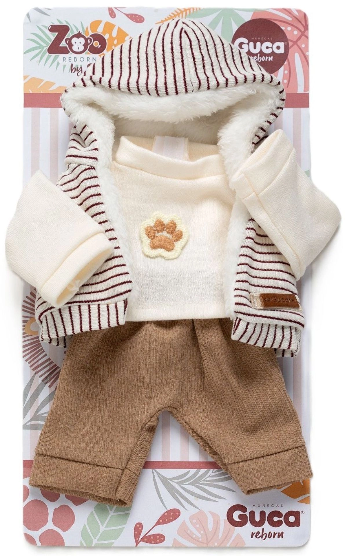 Obleček pro opičku Reborn 32 cm – 3dílná souprava