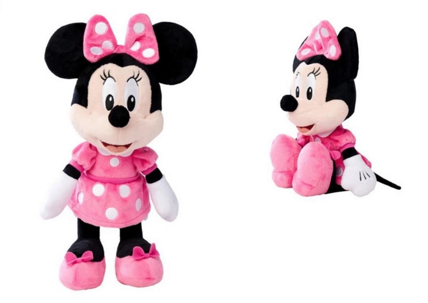 Disney plyšová Minnie v růžových šatech 45 cm