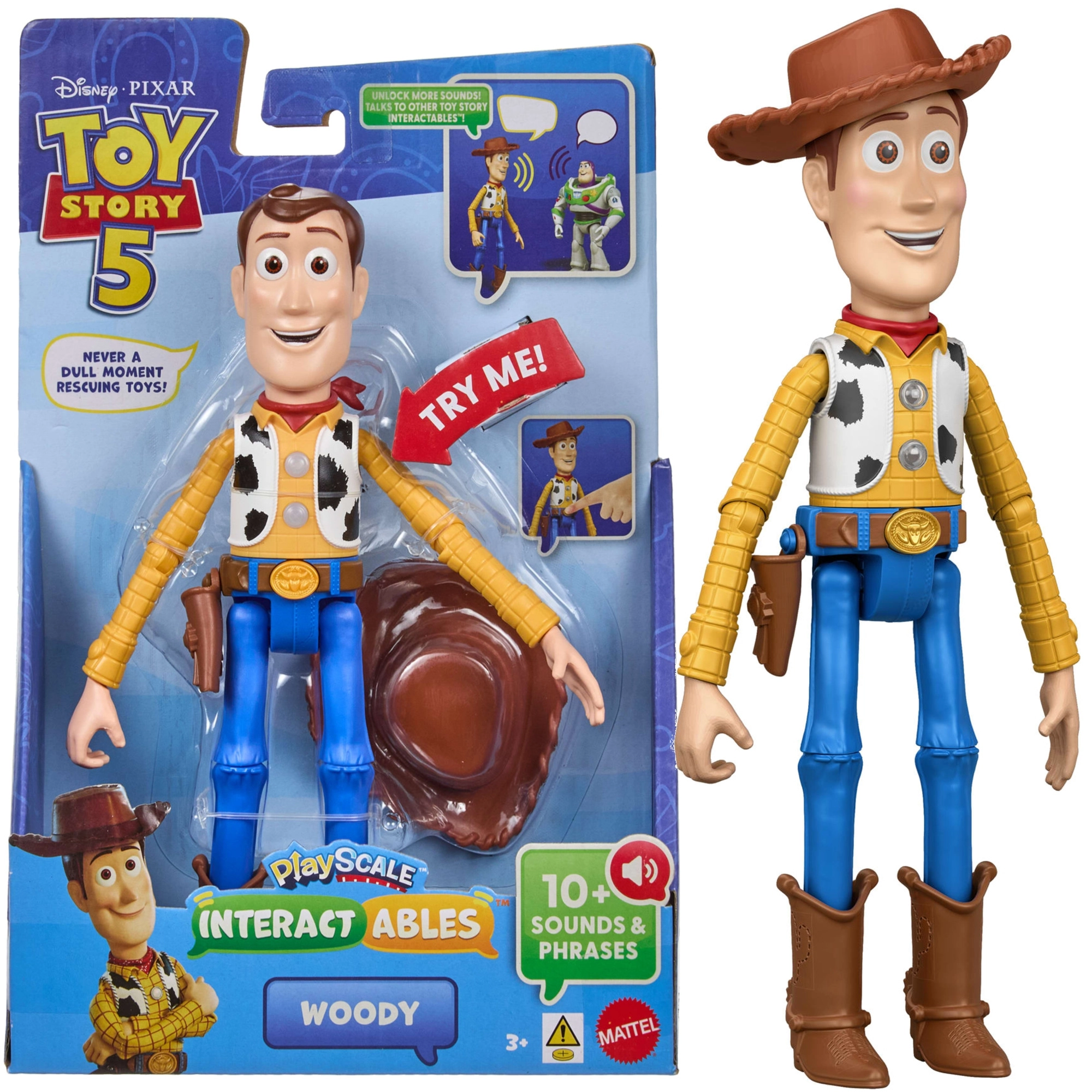 Levně Mattel Disney Toy Story 5 interaktivní figurka Woody 23 cm (anglická verze)
