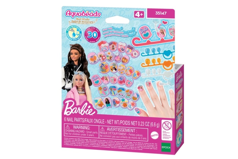 Aquabeads Barbie nail studio – kreativní sada na zdobení nehtů z vodních korálků