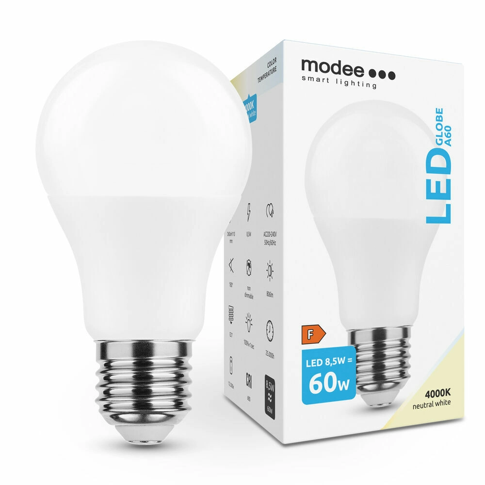 Modee Smart Lighting LED Globe žárovka E27 8,5W neutrální bílá ML-G4000K8,5WE27