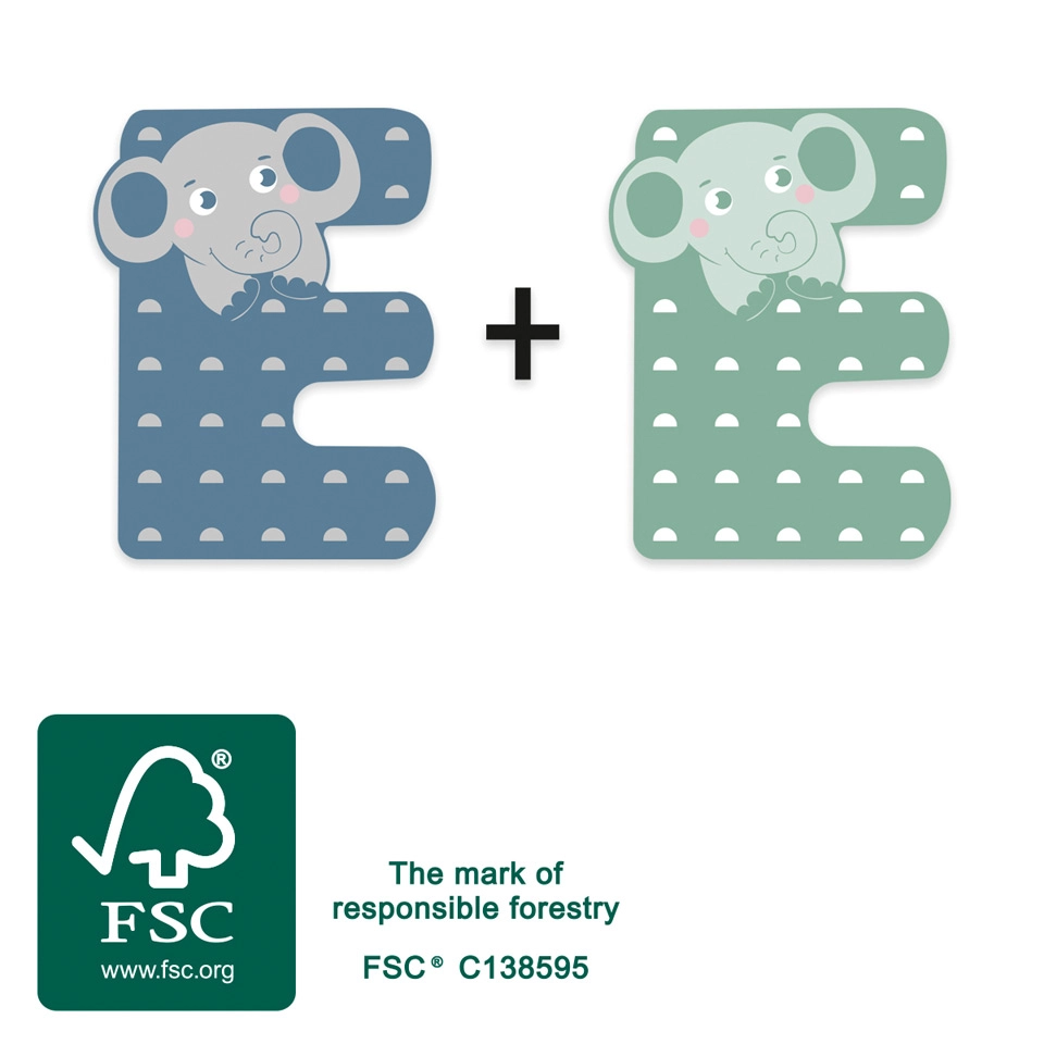 Dřevěné písmeno E