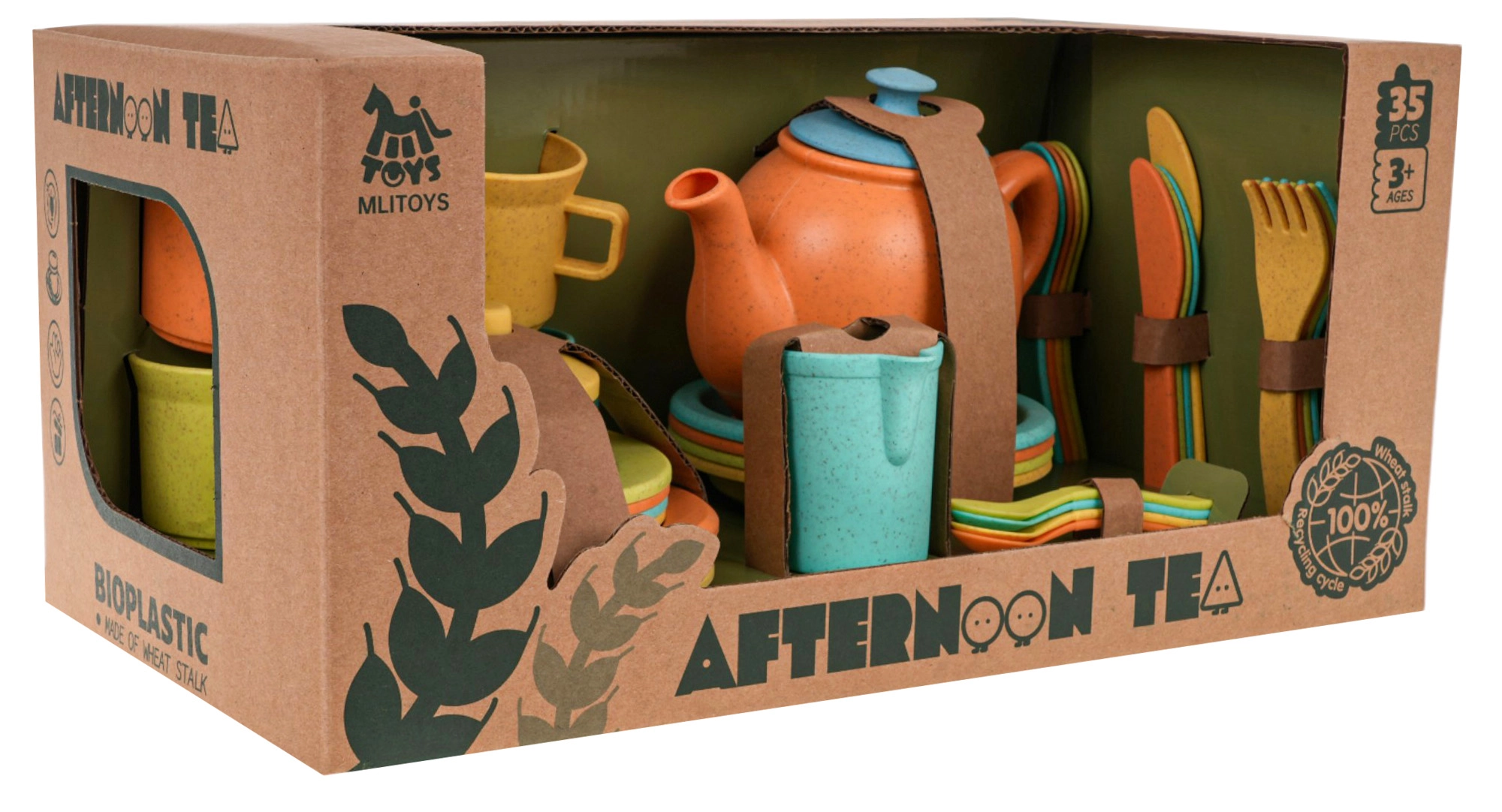 Dětská bioplastová pikniková a čajová sada 35 ks