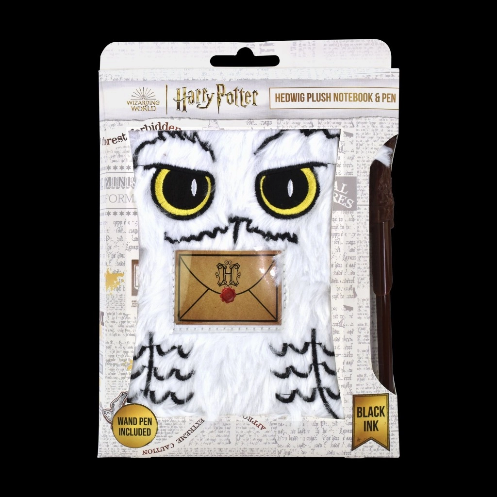 CurePink Poznámkový A5 blok s propiskou Harry Potter Hedvika 14,8 x 21 cm HP713524