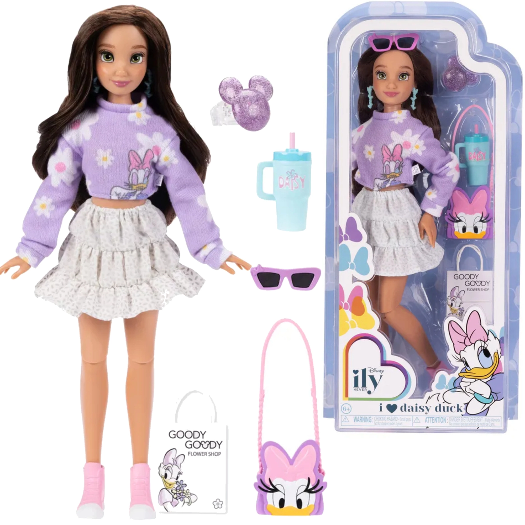 Disney ily 4ever módní panenka inspirovaná DAISY DUCK s doplňky 30 cm