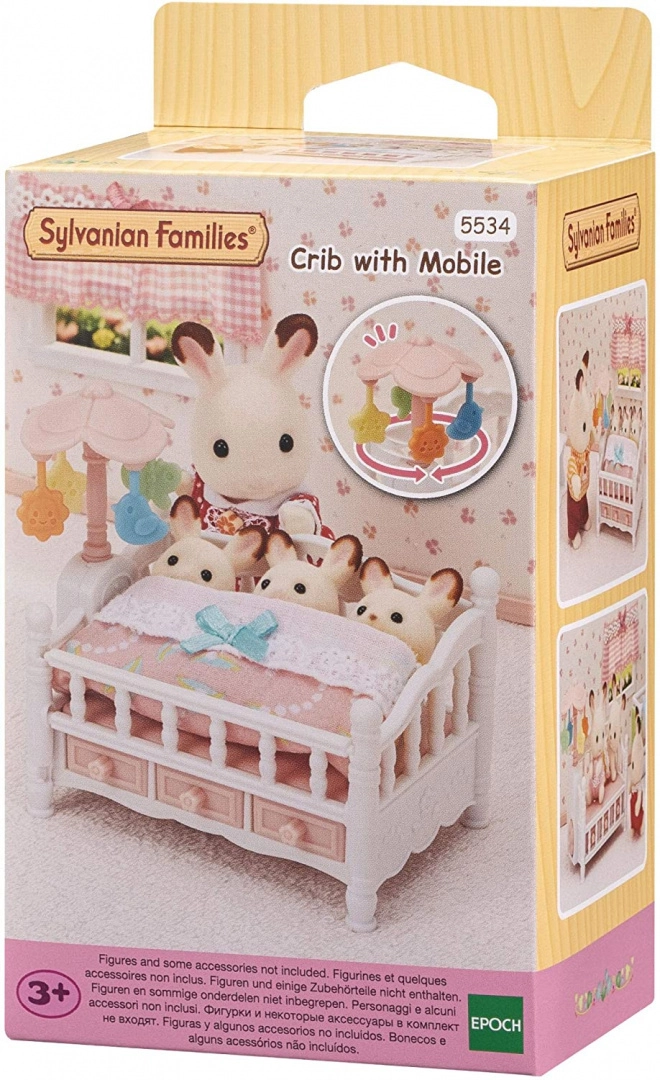 Sylvanian Families Nábytek - postýlka pro trojčata s otočným kolotočem