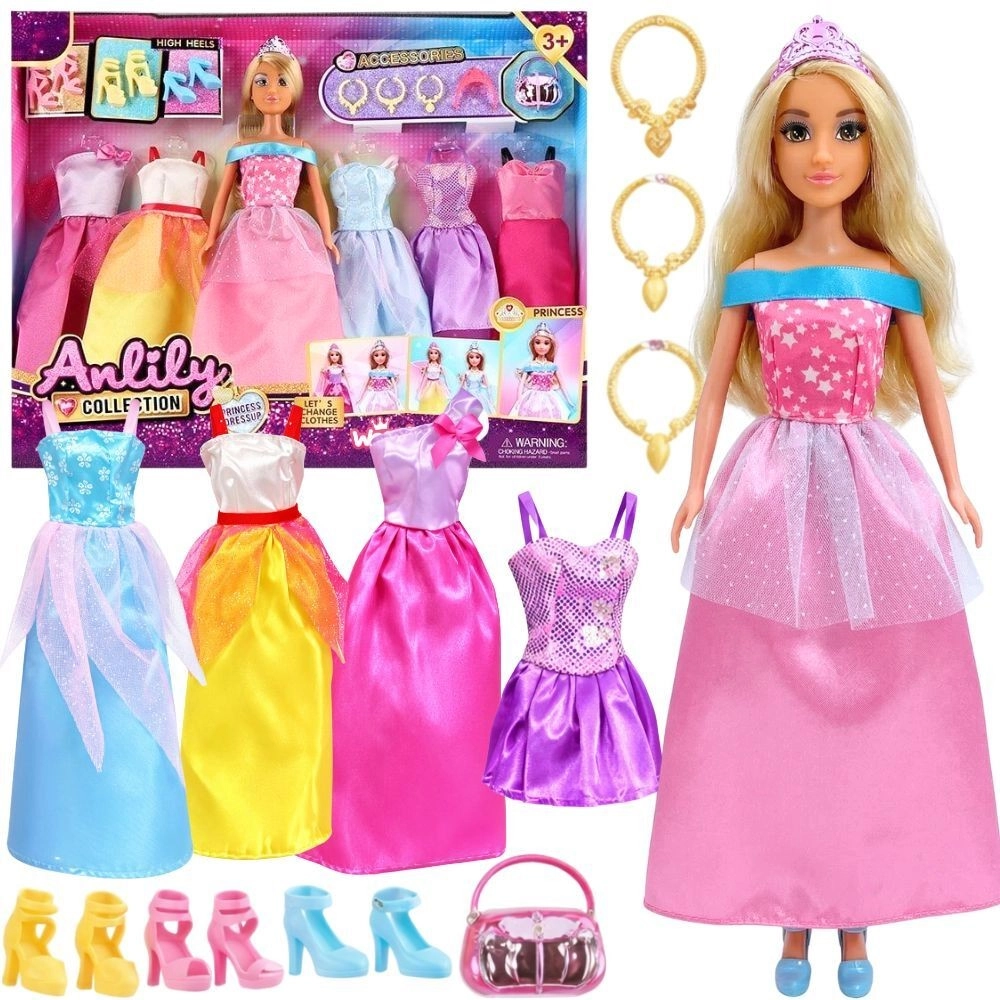 Woopie Royal sada balových šatů s panenkou a doplňky