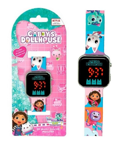 Dětské LED hodinky GABIN KOČIČÍ DOMEK