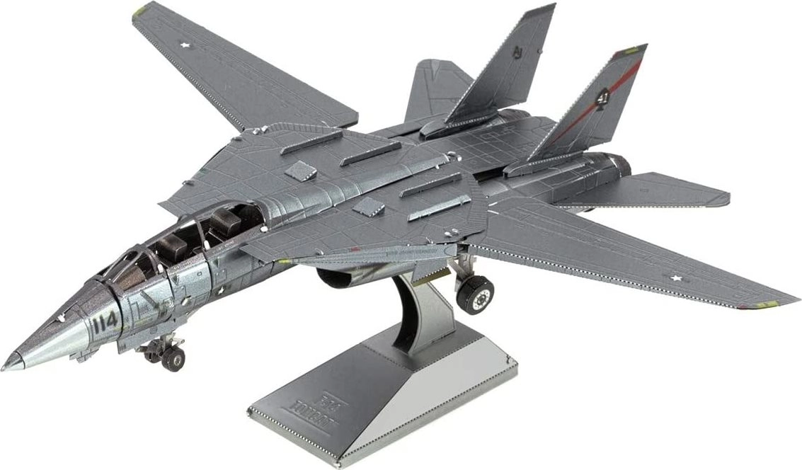 kovový 3D model top gun F‑14 Tomcat – stavebnice METAL EARTH