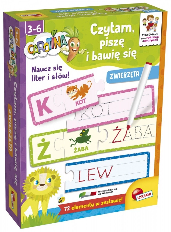Levně Vzdělávací sada Carotina: čtu, píšu a hraji si – zvířata