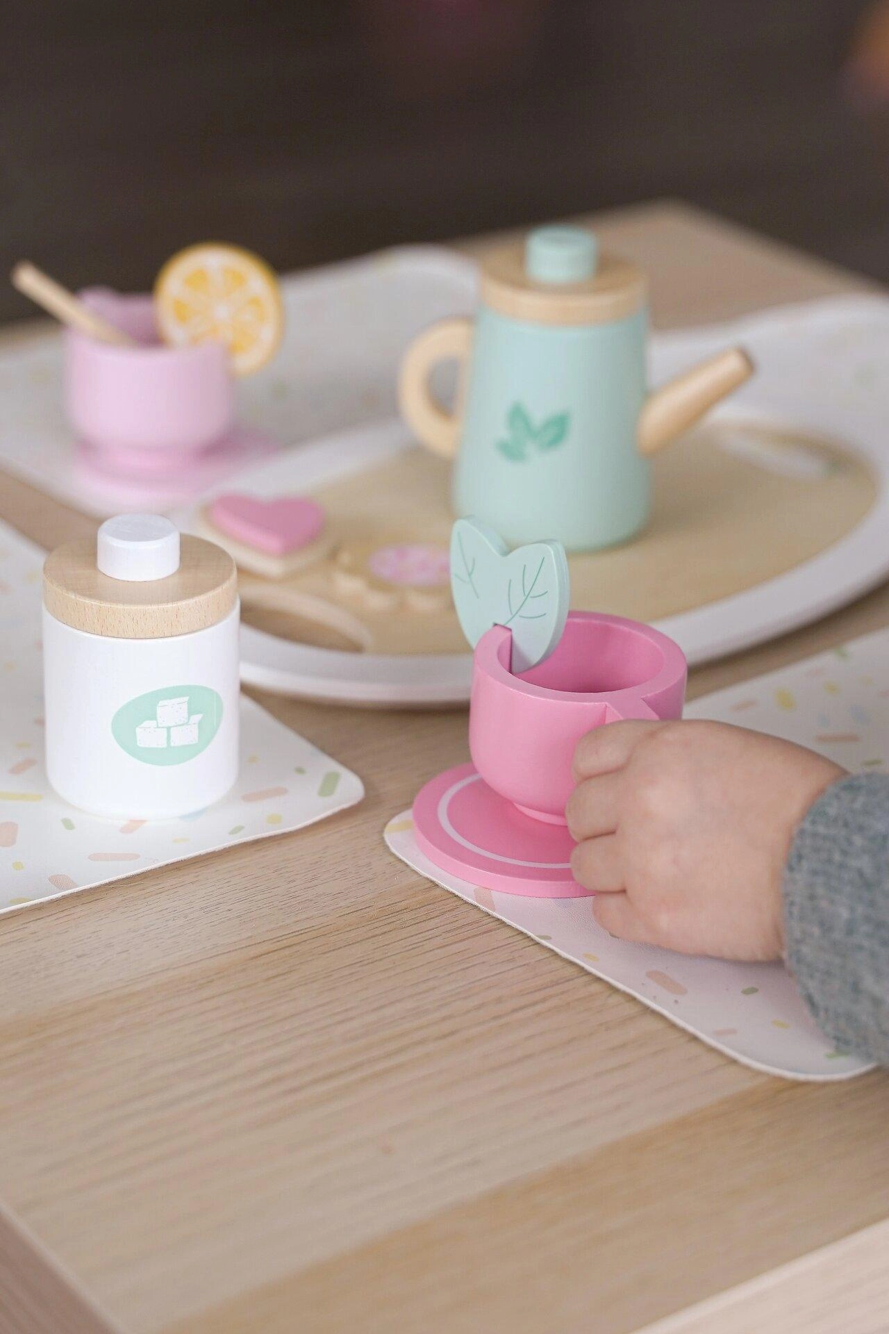 Dřevěná čajová sada Teatime