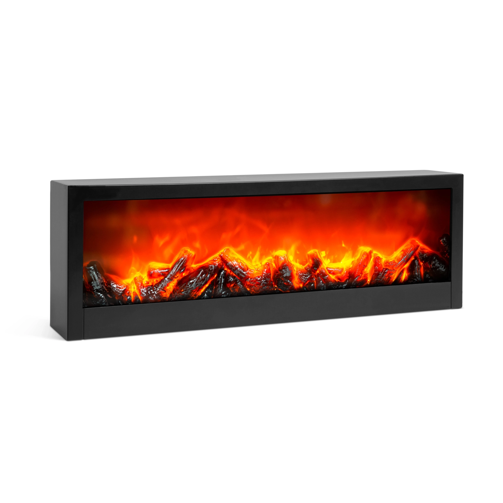 Dekorativní krb s LED plamenem na baterie nebo USB