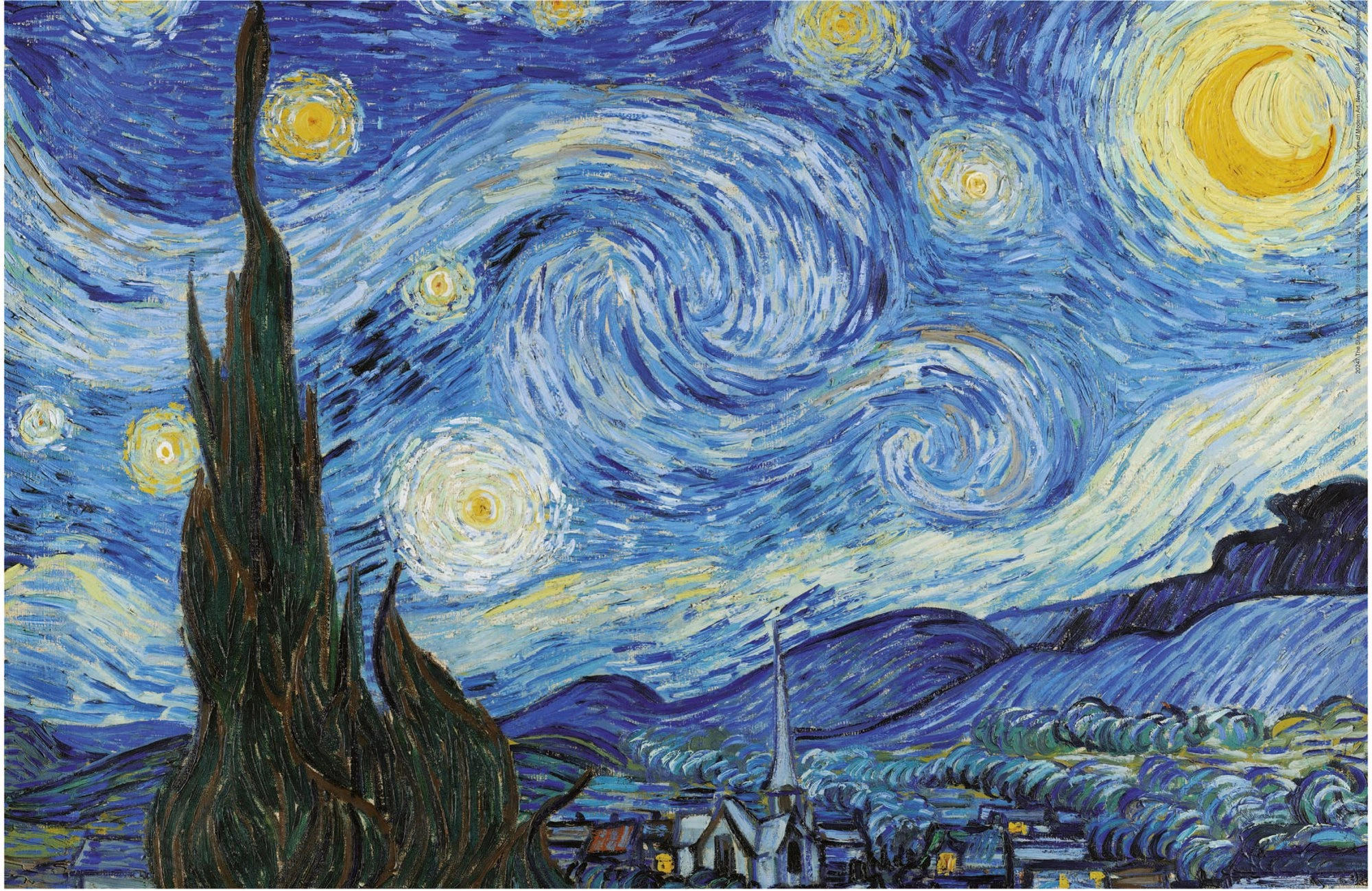Miniaturní puzzle Hvězdná noc 1000 dílků