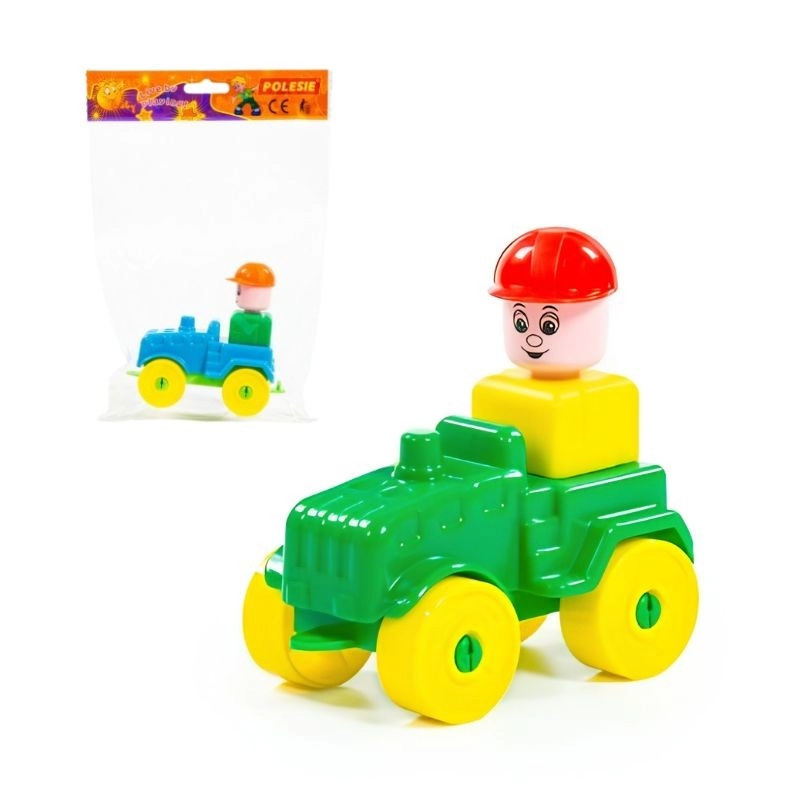 Stavebnice Malý cestovatel traktor 10 dílků
