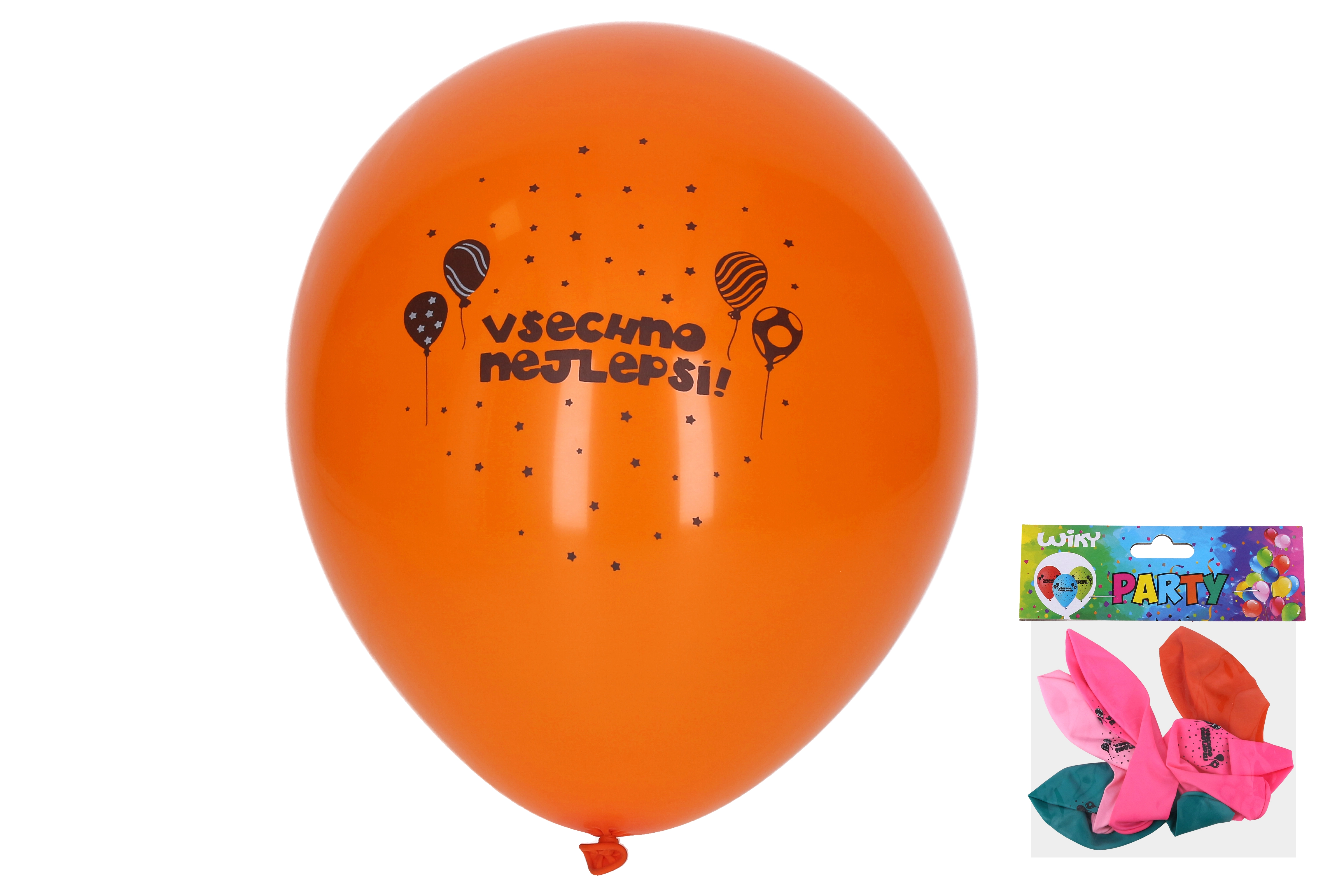 Levně Wiky Balónek nafukovací 30 cm sada Všechno nejlepší