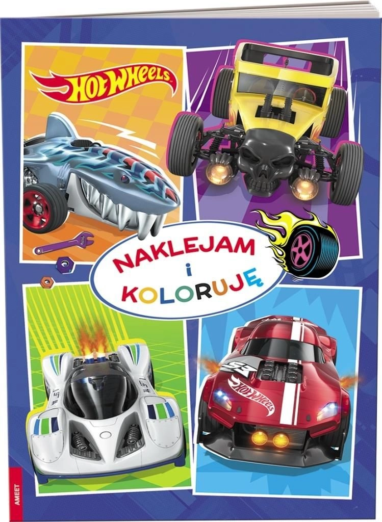 Hot Wheels Naklejam i Koloruję – kreativní samolepková a omalovánková kniha pro děti