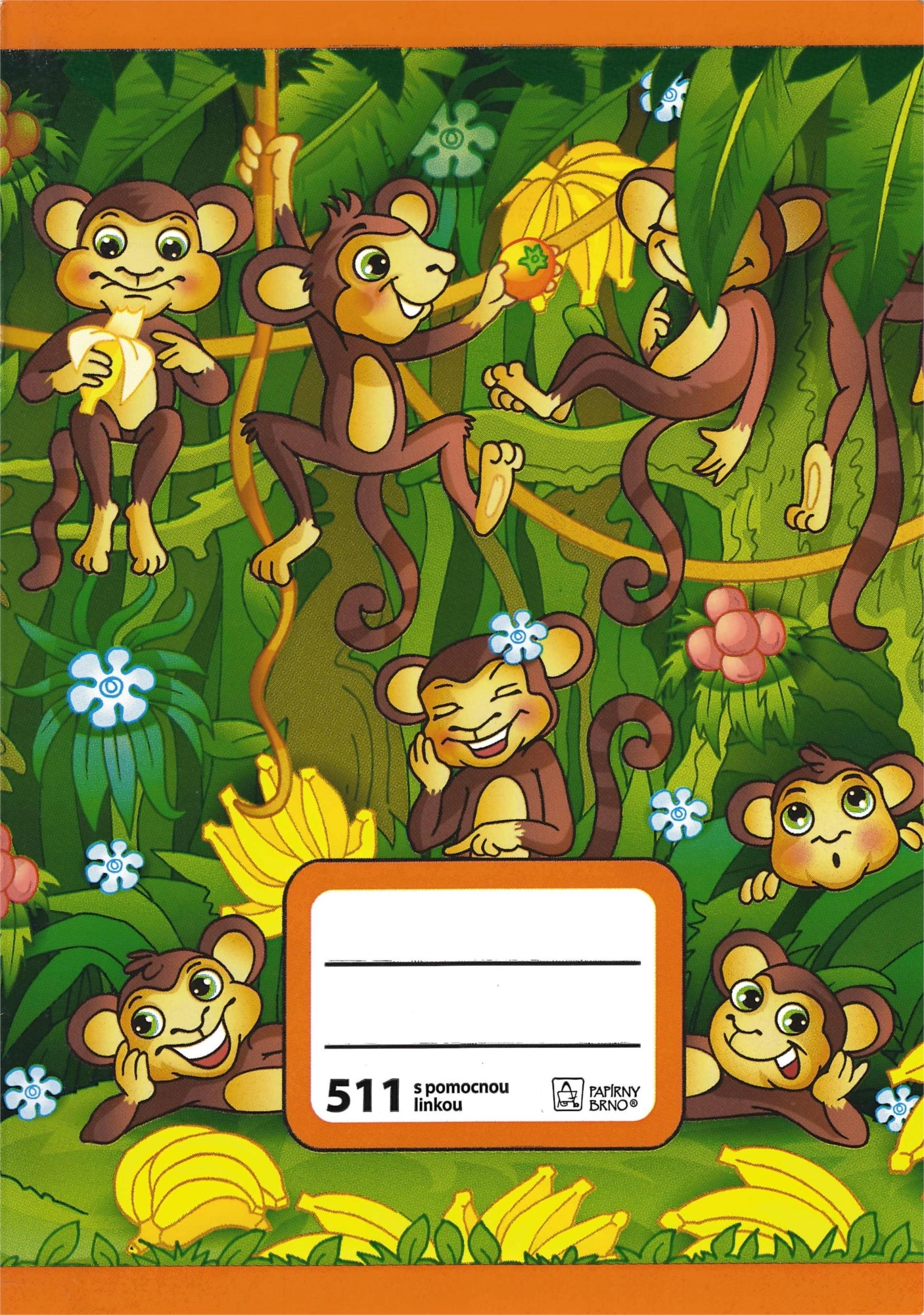 Školní sešit 511 s pomocnou linkou A5, linkovaný 20 mm, 10 listů