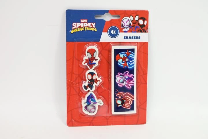 Gumovací pryže Spidey a jeho úžasní přátelé – sada 4 ks