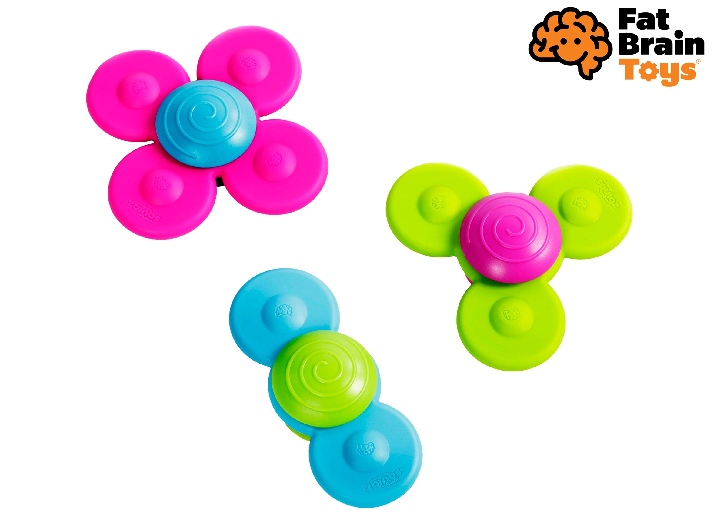 Fat Brain WhirlySquigz spinnery pro děti, 3 ks