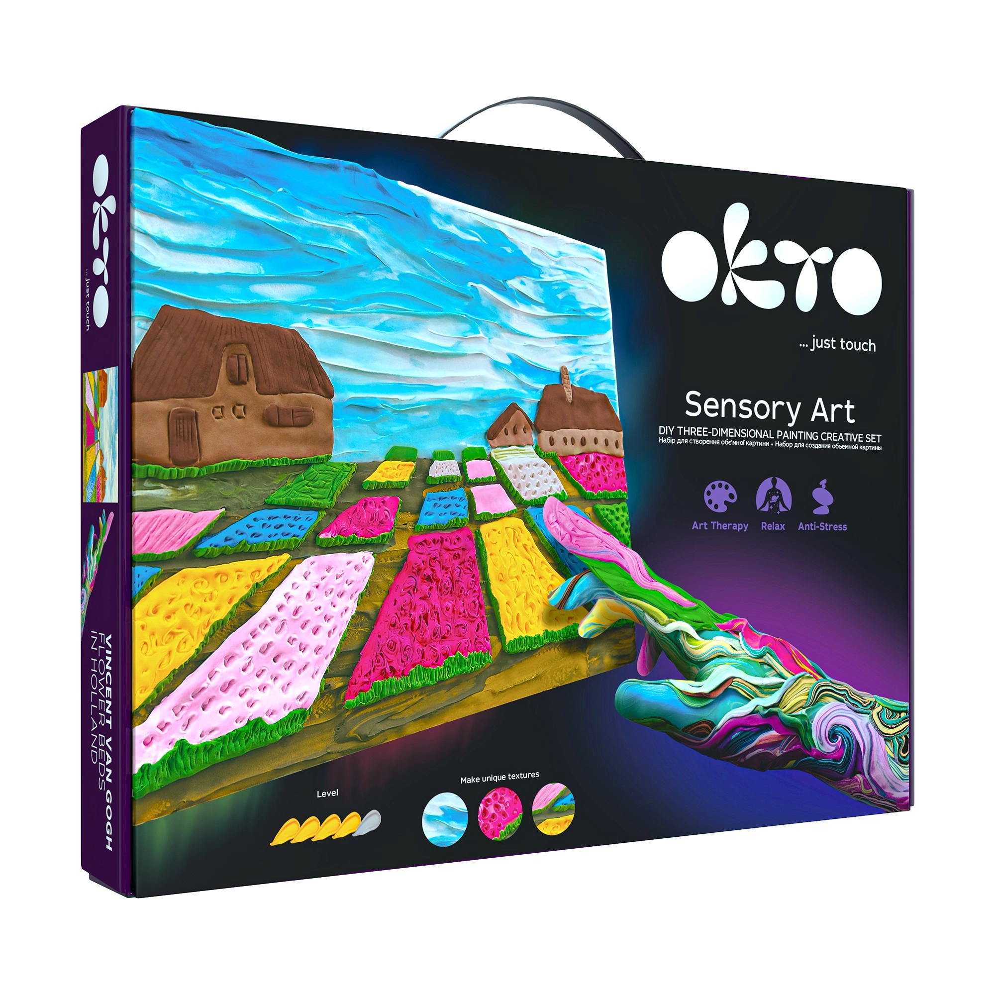 Levně OKTO SENSORY ART výtvarná sada 30x40 cm Květinové záhony v Holandsku