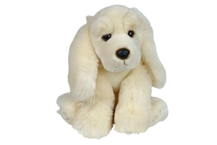 Plyšový pes španěl světlý sedící 28 cm