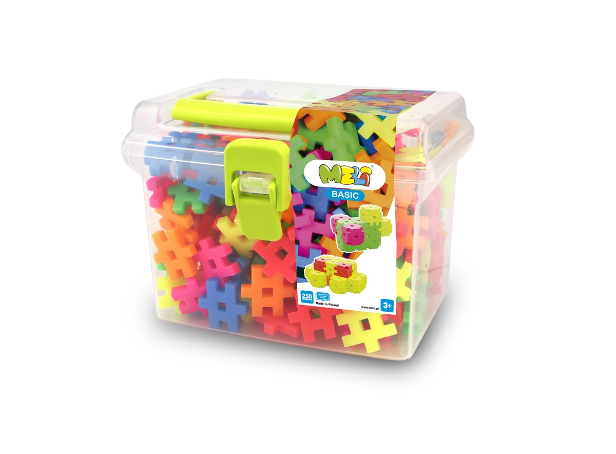 Stavebnice MELI Neon Basic Travel Box 250 dílků