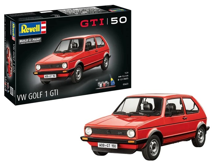 Revell Gift-Set auto 05623 Golf 1 GTi 50th Anniversary 1:24