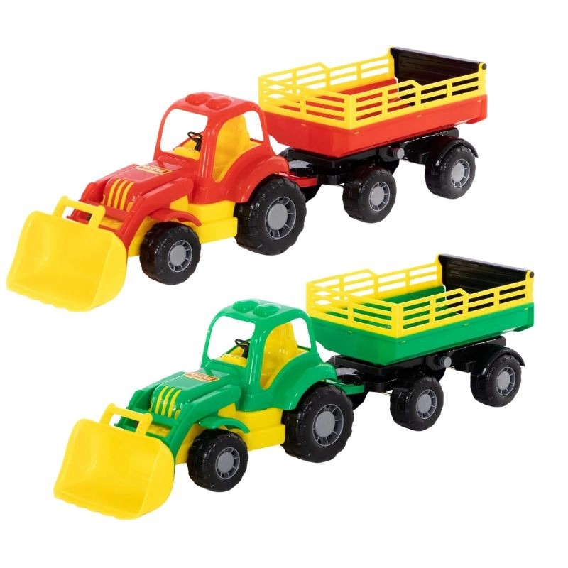 Traktor s předním nakladačem a vlečkou Mighty - 1 kus