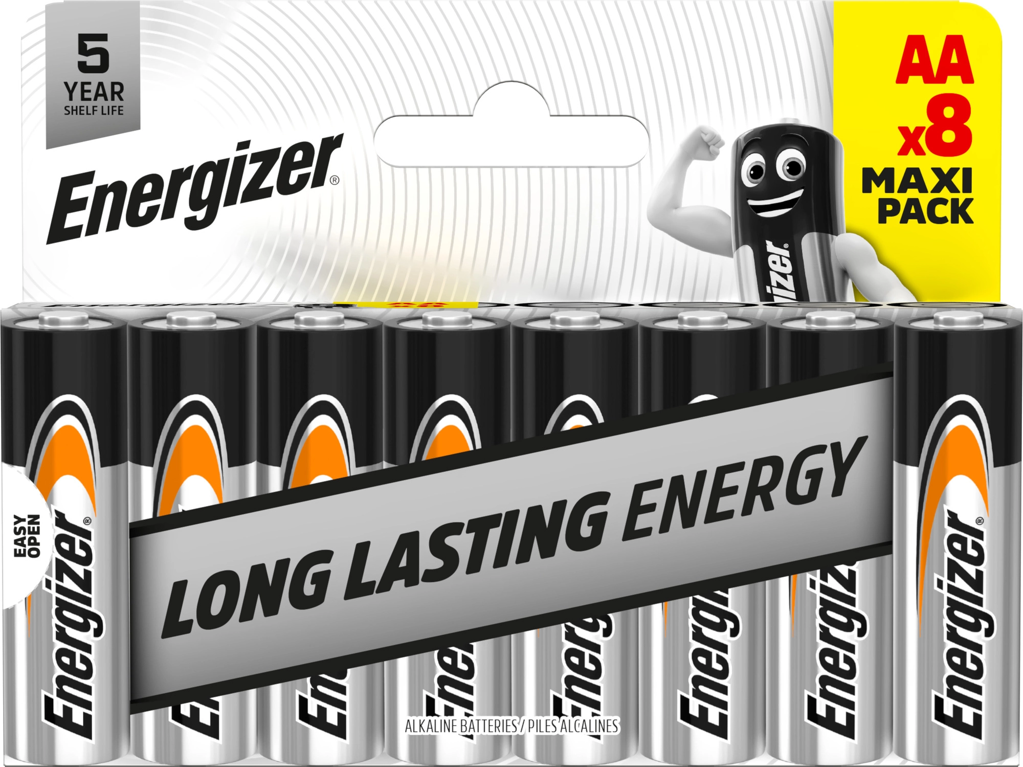 Energizer Everyday AA alkalické baterie 8 ks