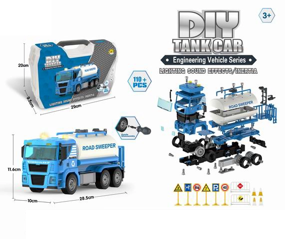 Sestavitelná cisterna – stavebnice 110 dílků se světlem a zvukem