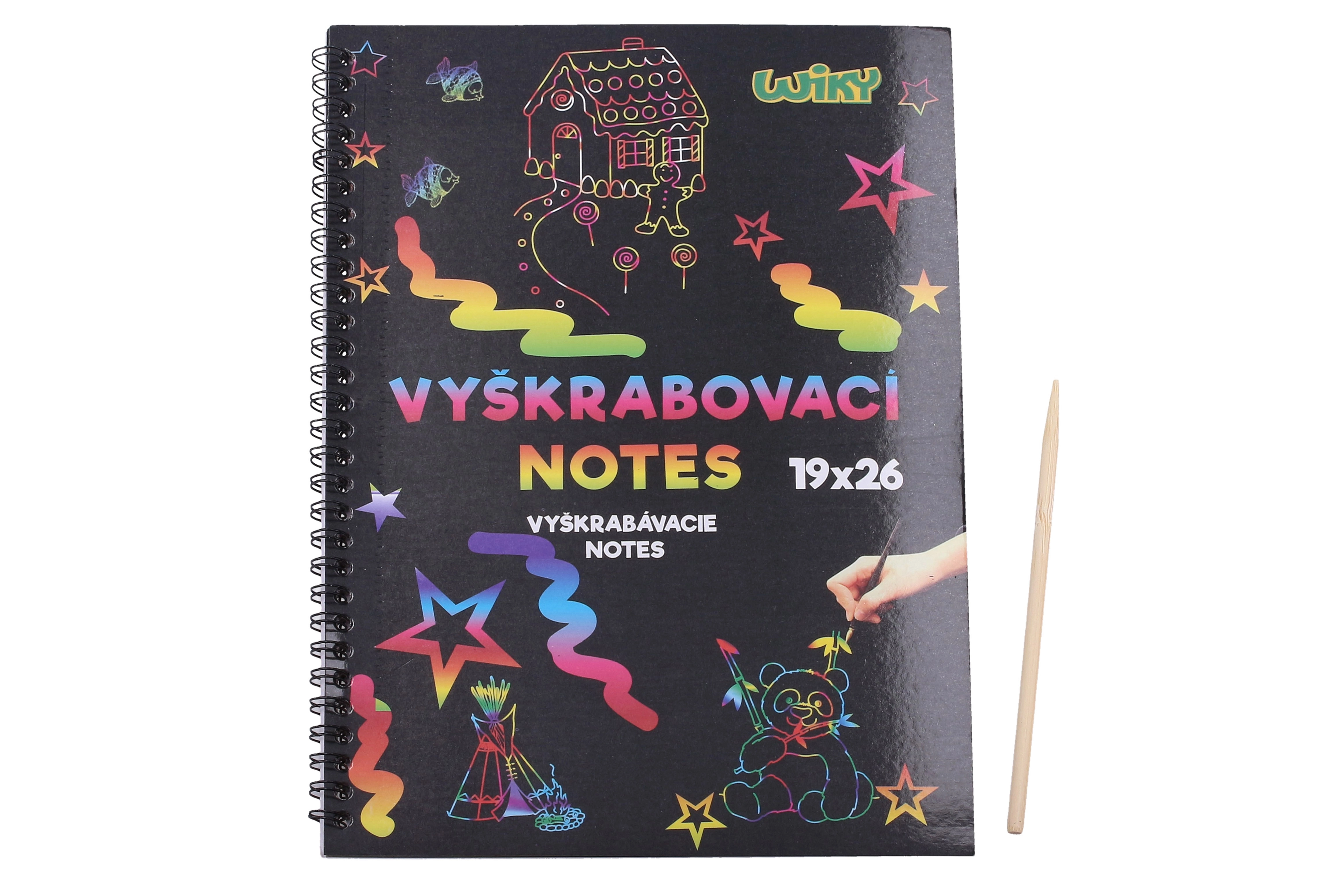 Levně Wiky Vyškrabovací notes duhový 10 listů v sáčku