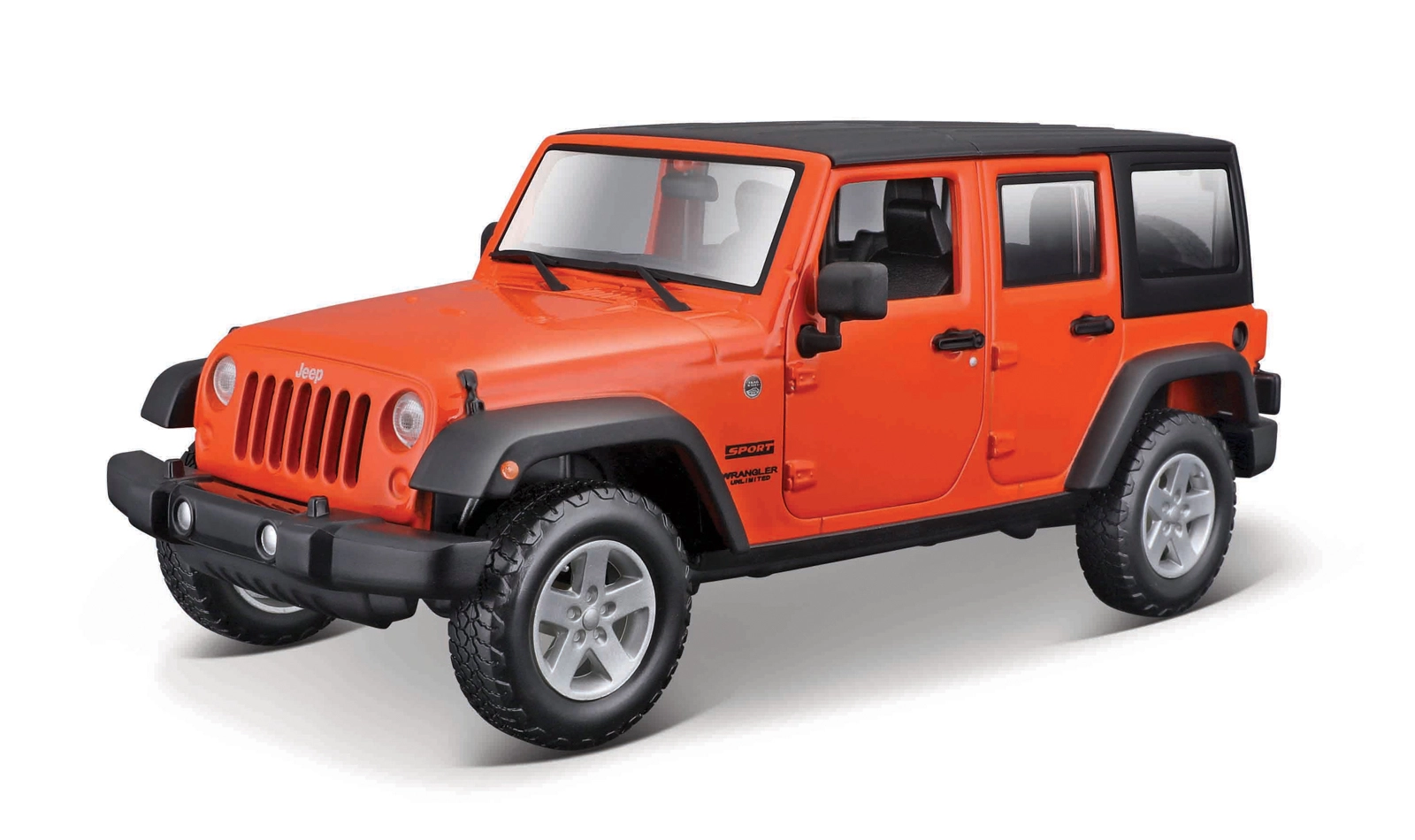 Levně Maisto 2015 Jeep Wrangler Unlimited metal oranžová 1:24